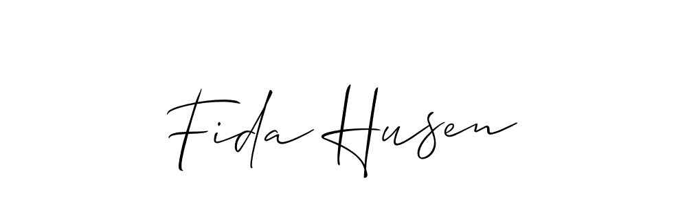 Design your own signature with our free online signature maker. With this signature software, you can create a handwritten (Allison_Script) signature for name Fida Husen. Fida Husen signature style 2 images and pictures png