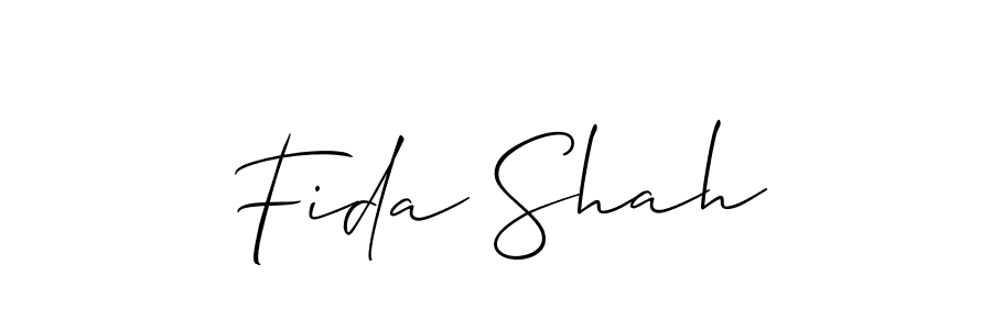 Similarly Allison_Script is the best handwritten signature design. Signature creator online .You can use it as an online autograph creator for name Fida Shah. Fida Shah signature style 2 images and pictures png