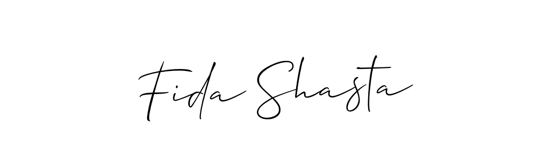 Also You can easily find your signature by using the search form. We will create Fida Shasta name handwritten signature images for you free of cost using Allison_Script sign style. Fida Shasta signature style 2 images and pictures png