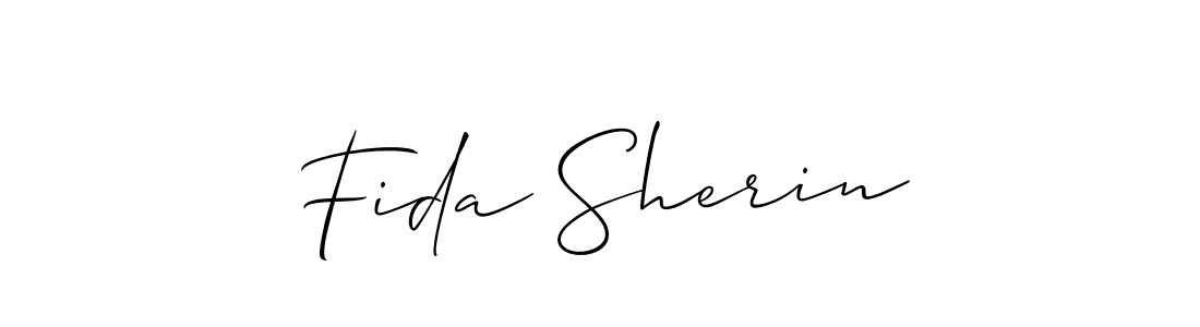 Check out images of Autograph of Fida Sherin name. Actor Fida Sherin Signature Style. Allison_Script is a professional sign style online. Fida Sherin signature style 2 images and pictures png