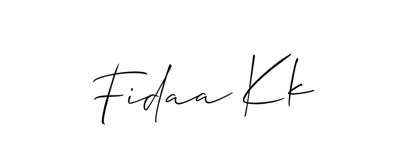 Design your own signature with our free online signature maker. With this signature software, you can create a handwritten (Allison_Script) signature for name Fidaa Kk. Fidaa Kk signature style 2 images and pictures png