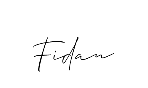 The best way (Allison_Script) to make a short signature is to pick only two or three words in your name. The name Fidan include a total of six letters. For converting this name. Fidan signature style 2 images and pictures png