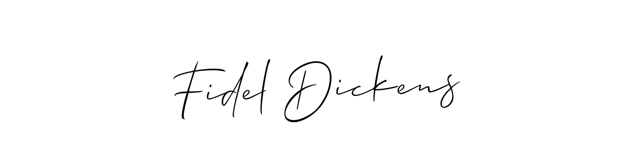 You should practise on your own different ways (Allison_Script) to write your name (Fidel Dickens) in signature. don't let someone else do it for you. Fidel Dickens signature style 2 images and pictures png