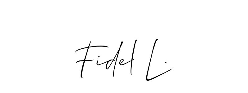 Similarly Allison_Script is the best handwritten signature design. Signature creator online .You can use it as an online autograph creator for name Fidel L.. Fidel L. signature style 2 images and pictures png