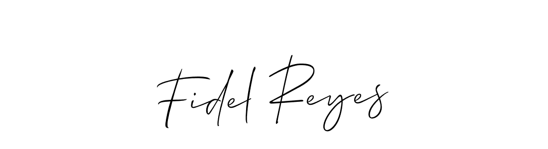 Make a beautiful signature design for name Fidel Reyes. With this signature (Allison_Script) style, you can create a handwritten signature for free. Fidel Reyes signature style 2 images and pictures png