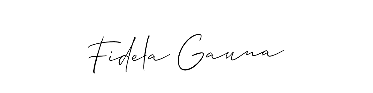 Also we have Fidela Gauna name is the best signature style. Create professional handwritten signature collection using Allison_Script autograph style. Fidela Gauna signature style 2 images and pictures png