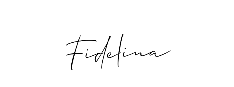 Best and Professional Signature Style for Fidelina. Allison_Script Best Signature Style Collection. Fidelina signature style 2 images and pictures png