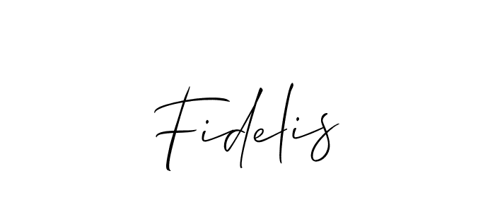 Best and Professional Signature Style for Fidelis. Allison_Script Best Signature Style Collection. Fidelis signature style 2 images and pictures png