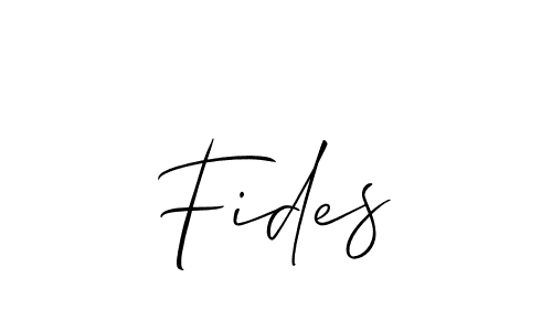 if you are searching for the best signature style for your name Fides. so please give up your signature search. here we have designed multiple signature styles  using Allison_Script. Fides signature style 2 images and pictures png