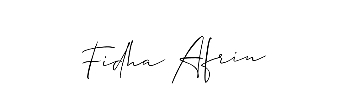 Also we have Fidha Afrin name is the best signature style. Create professional handwritten signature collection using Allison_Script autograph style. Fidha Afrin signature style 2 images and pictures png