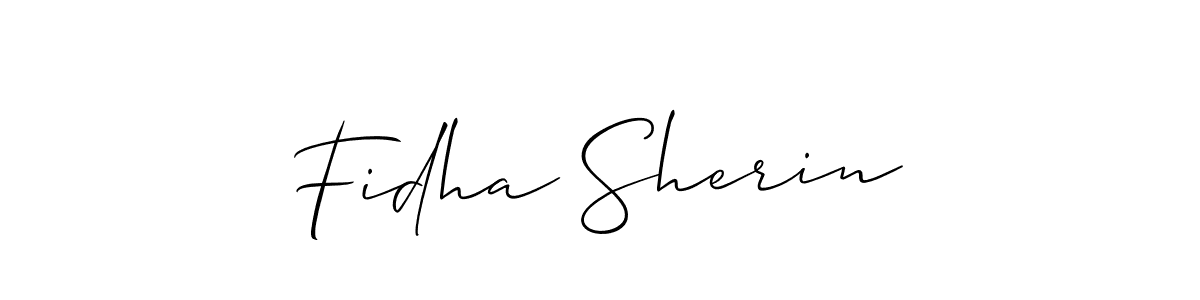 Allison_Script is a professional signature style that is perfect for those who want to add a touch of class to their signature. It is also a great choice for those who want to make their signature more unique. Get Fidha Sherin name to fancy signature for free. Fidha Sherin signature style 2 images and pictures png