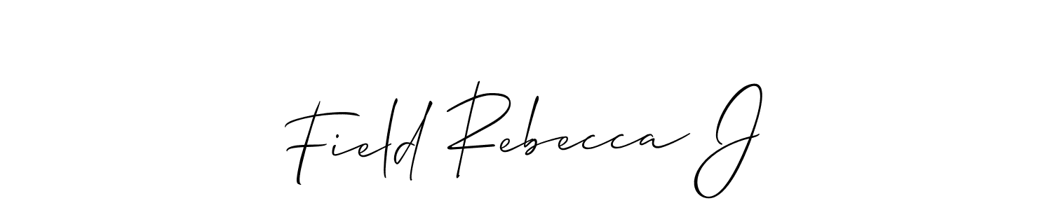 if you are searching for the best signature style for your name Field Rebecca J. so please give up your signature search. here we have designed multiple signature styles  using Allison_Script. Field Rebecca J signature style 2 images and pictures png