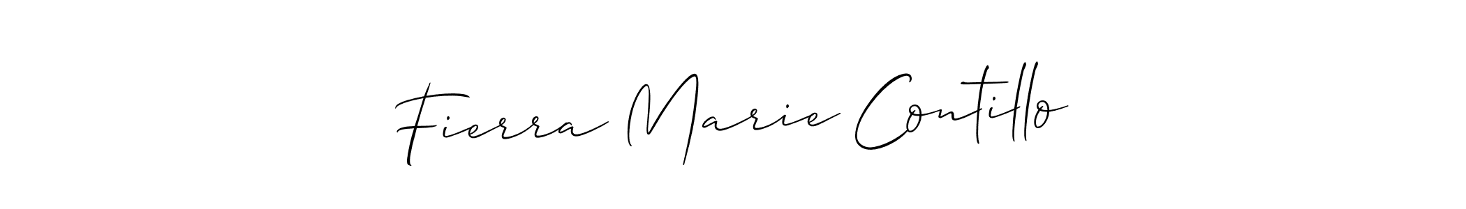 Similarly Allison_Script is the best handwritten signature design. Signature creator online .You can use it as an online autograph creator for name Fierra Marie Contillo. Fierra Marie Contillo signature style 2 images and pictures png