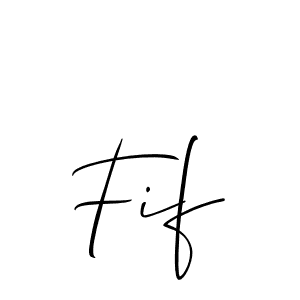 How to make Fif name signature. Use Allison_Script style for creating short signs online. This is the latest handwritten sign. Fif signature style 2 images and pictures png