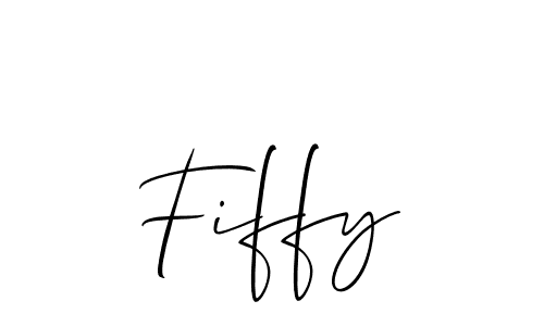 The best way (Allison_Script) to make a short signature is to pick only two or three words in your name. The name Fiffy include a total of six letters. For converting this name. Fiffy signature style 2 images and pictures png