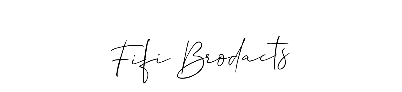 How to make Fifi Brodacts signature? Allison_Script is a professional autograph style. Create handwritten signature for Fifi Brodacts name. Fifi Brodacts signature style 2 images and pictures png