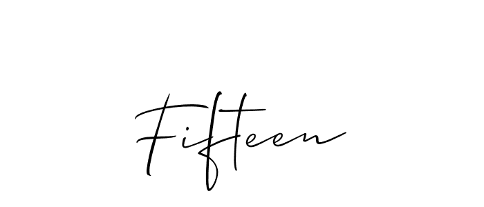 You should practise on your own different ways (Allison_Script) to write your name (Fifteen) in signature. don't let someone else do it for you. Fifteen signature style 2 images and pictures png