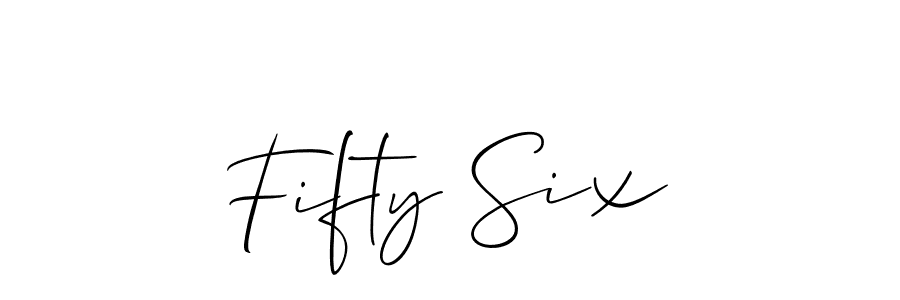 Use a signature maker to create a handwritten signature online. With this signature software, you can design (Allison_Script) your own signature for name Fifty Six. Fifty Six signature style 2 images and pictures png