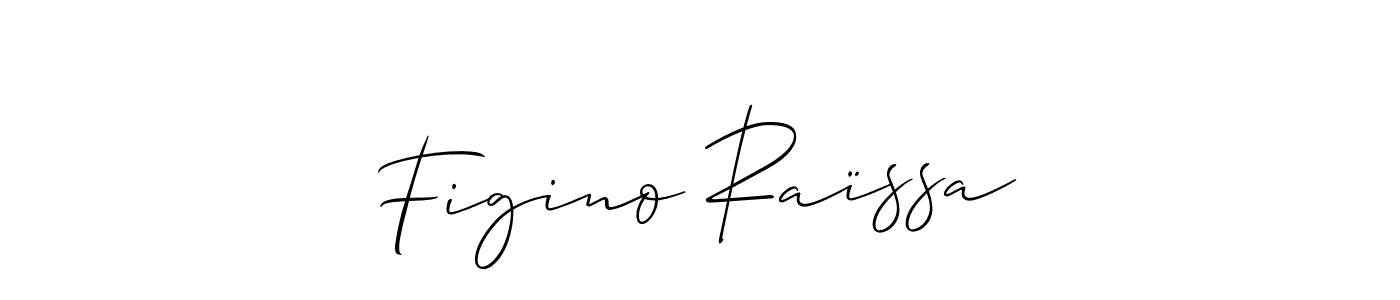 if you are searching for the best signature style for your name Figino Raïssa. so please give up your signature search. here we have designed multiple signature styles  using Allison_Script. Figino Raïssa signature style 2 images and pictures png