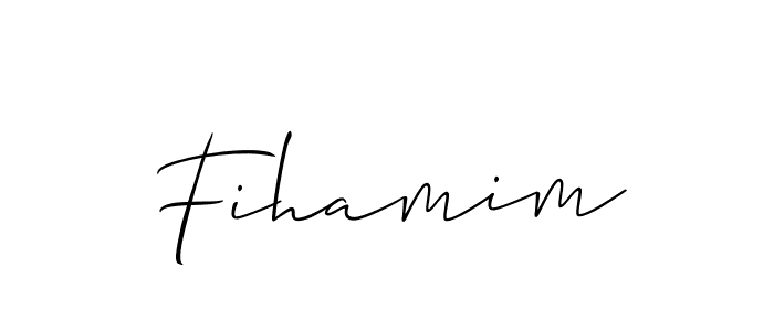 Create a beautiful signature design for name Fihamim. With this signature (Allison_Script) fonts, you can make a handwritten signature for free. Fihamim signature style 2 images and pictures png