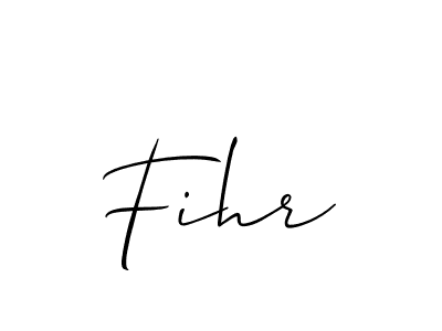 How to make Fihr signature? Allison_Script is a professional autograph style. Create handwritten signature for Fihr name. Fihr signature style 2 images and pictures png