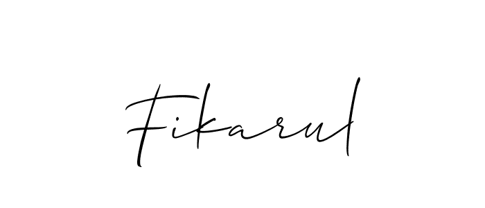 Fikarul stylish signature style. Best Handwritten Sign (Allison_Script) for my name. Handwritten Signature Collection Ideas for my name Fikarul. Fikarul signature style 2 images and pictures png