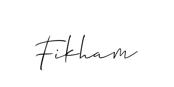 Make a short Fikham signature style. Manage your documents anywhere anytime using Allison_Script. Create and add eSignatures, submit forms, share and send files easily. Fikham signature style 2 images and pictures png