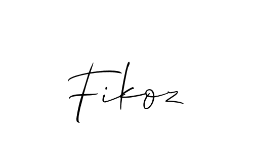 How to Draw Fikoz signature style? Allison_Script is a latest design signature styles for name Fikoz. Fikoz signature style 2 images and pictures png