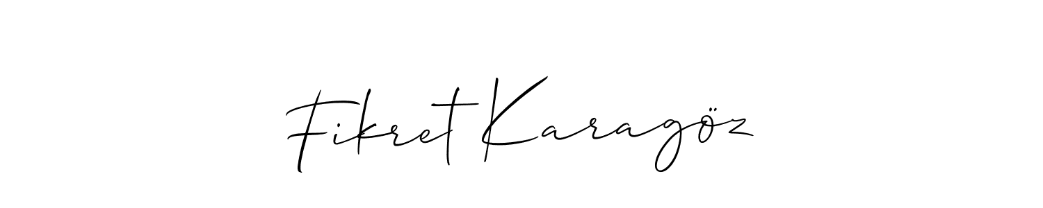 The best way (Allison_Script) to make a short signature is to pick only two or three words in your name. The name Fikret Karagöz include a total of six letters. For converting this name. Fikret Karagöz signature style 2 images and pictures png