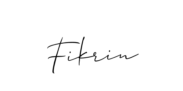 Make a short Fikrin signature style. Manage your documents anywhere anytime using Allison_Script. Create and add eSignatures, submit forms, share and send files easily. Fikrin signature style 2 images and pictures png