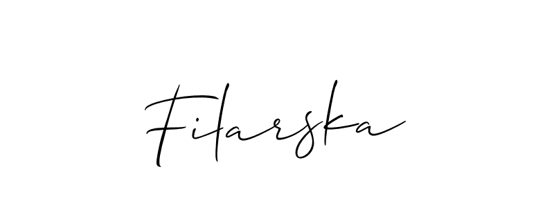 Allison_Script is a professional signature style that is perfect for those who want to add a touch of class to their signature. It is also a great choice for those who want to make their signature more unique. Get Filarska name to fancy signature for free. Filarska signature style 2 images and pictures png