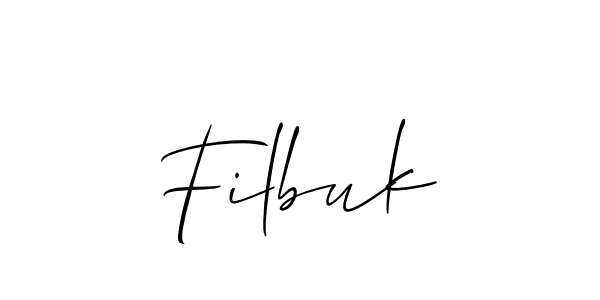 Make a beautiful signature design for name Filbuk. With this signature (Allison_Script) style, you can create a handwritten signature for free. Filbuk signature style 2 images and pictures png