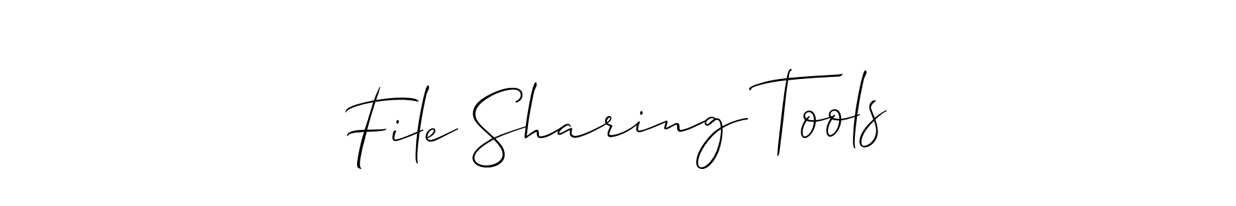 It looks lik you need a new signature style for name File Sharing Tools. Design unique handwritten (Allison_Script) signature with our free signature maker in just a few clicks. File Sharing Tools signature style 2 images and pictures png