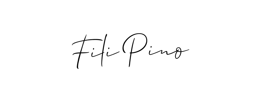 Make a beautiful signature design for name Fili Pino. With this signature (Allison_Script) style, you can create a handwritten signature for free. Fili Pino signature style 2 images and pictures png