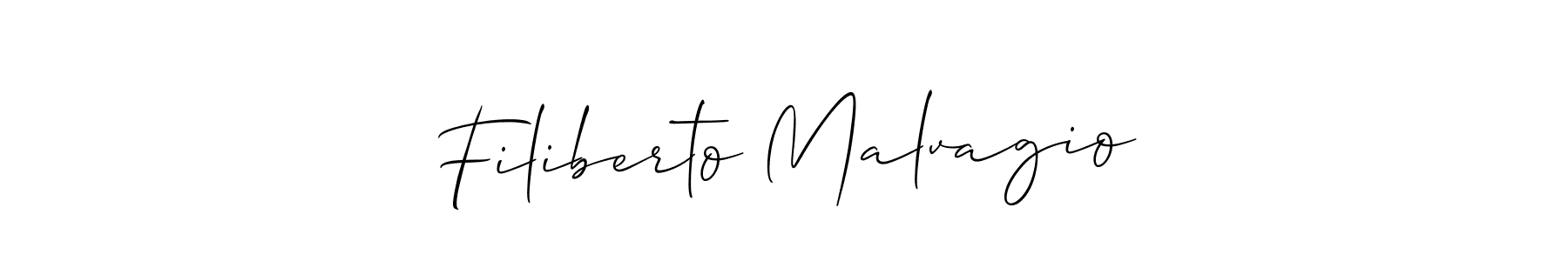 How to Draw Filiberto Malvagio signature style? Allison_Script is a latest design signature styles for name Filiberto Malvagio. Filiberto Malvagio signature style 2 images and pictures png