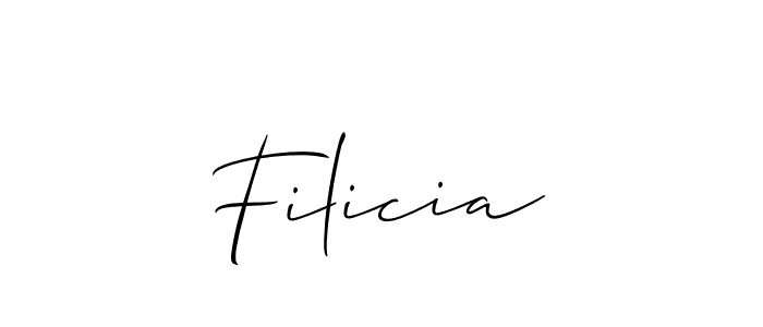 How to make Filicia name signature. Use Allison_Script style for creating short signs online. This is the latest handwritten sign. Filicia signature style 2 images and pictures png