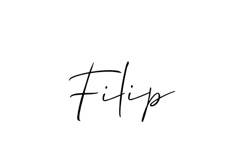 Create a beautiful signature design for name Filip. With this signature (Allison_Script) fonts, you can make a handwritten signature for free. Filip signature style 2 images and pictures png