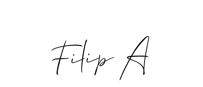 This is the best signature style for the Filip A name. Also you like these signature font (Allison_Script). Mix name signature. Filip A signature style 2 images and pictures png