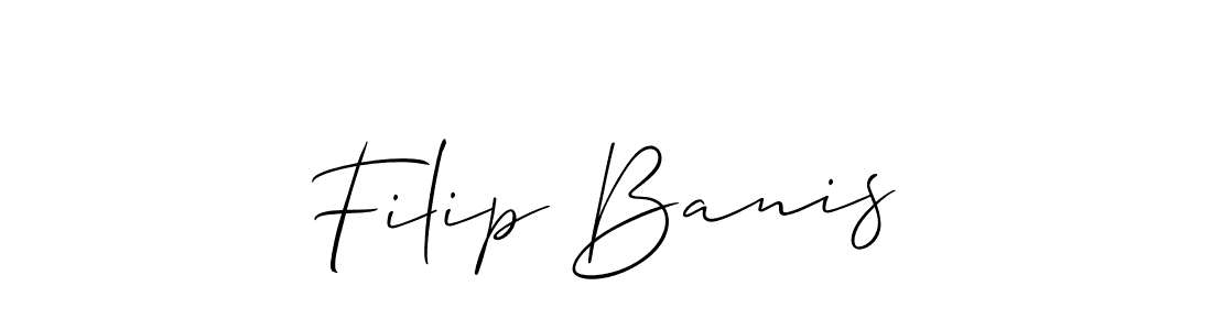 Make a beautiful signature design for name Filip Banis. With this signature (Allison_Script) style, you can create a handwritten signature for free. Filip Banis signature style 2 images and pictures png