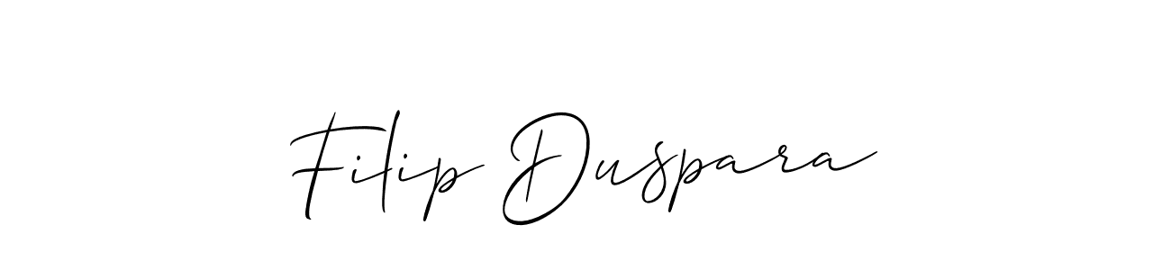 Best and Professional Signature Style for Filip Duspara. Allison_Script Best Signature Style Collection. Filip Duspara signature style 2 images and pictures png