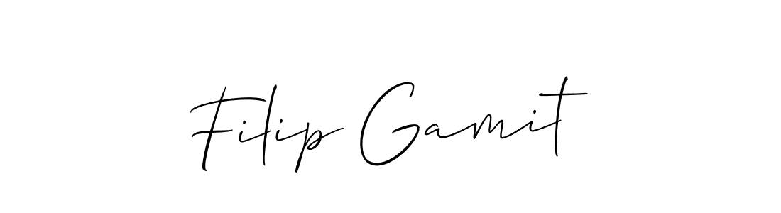 How to make Filip Gamit signature? Allison_Script is a professional autograph style. Create handwritten signature for Filip Gamit name. Filip Gamit signature style 2 images and pictures png