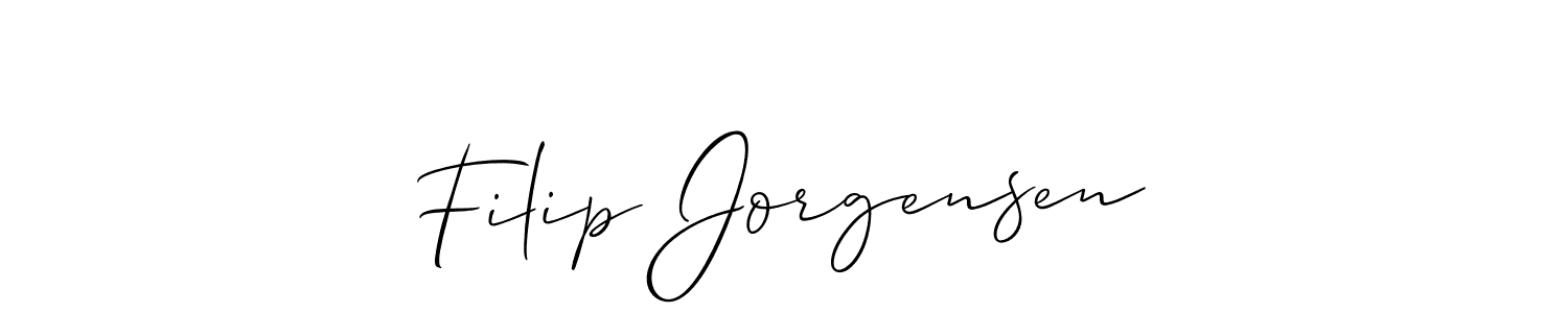 How to make Filip Jorgensen signature? Allison_Script is a professional autograph style. Create handwritten signature for Filip Jorgensen name. Filip Jorgensen signature style 2 images and pictures png