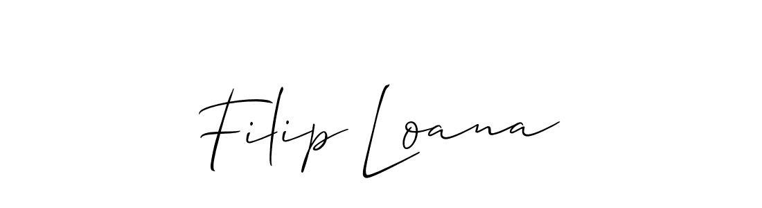 Allison_Script is a professional signature style that is perfect for those who want to add a touch of class to their signature. It is also a great choice for those who want to make their signature more unique. Get Filip Loana name to fancy signature for free. Filip Loana signature style 2 images and pictures png