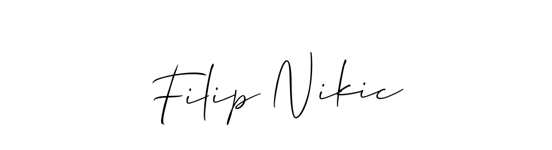 Make a beautiful signature design for name Filip Nikic. With this signature (Allison_Script) style, you can create a handwritten signature for free. Filip Nikic signature style 2 images and pictures png