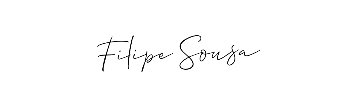 How to make Filipe Sousa name signature. Use Allison_Script style for creating short signs online. This is the latest handwritten sign. Filipe Sousa signature style 2 images and pictures png
