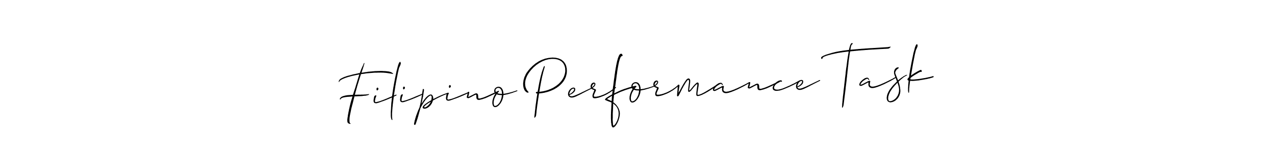 How to Draw Filipino Performance Task signature style? Allison_Script is a latest design signature styles for name Filipino Performance Task. Filipino Performance Task signature style 2 images and pictures png