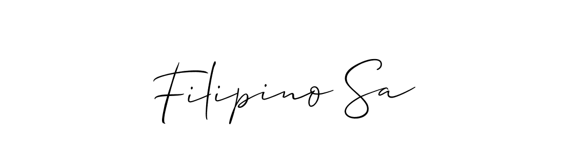 How to Draw Filipino Sa signature style? Allison_Script is a latest design signature styles for name Filipino Sa. Filipino Sa signature style 2 images and pictures png