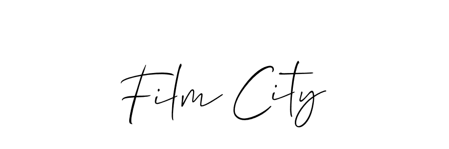 Design your own signature with our free online signature maker. With this signature software, you can create a handwritten (Allison_Script) signature for name Film City. Film City signature style 2 images and pictures png