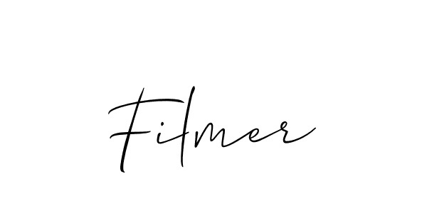 Similarly Allison_Script is the best handwritten signature design. Signature creator online .You can use it as an online autograph creator for name Filmer. Filmer signature style 2 images and pictures png
