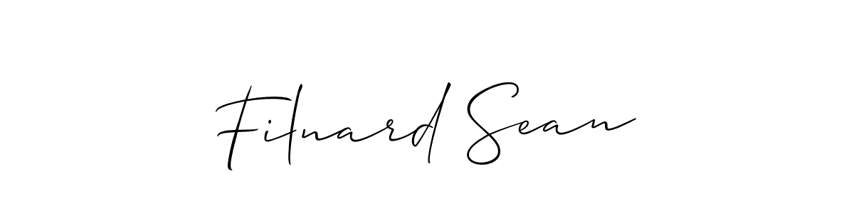 Best and Professional Signature Style for Filnard Sean. Allison_Script Best Signature Style Collection. Filnard Sean signature style 2 images and pictures png